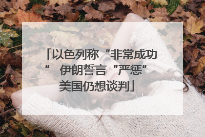 以色列称“非常成功” 伊朗誓言“严惩” 美国仍想谈判
