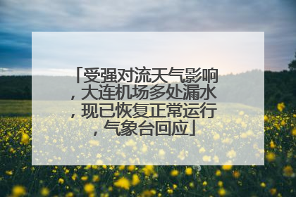 受强对流天气影响，大连机场多处漏水，现已恢复正常运行，气象台回应