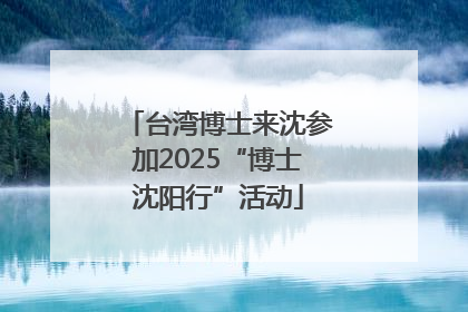 台湾博士来沈参加2025“博士沈阳行”活动