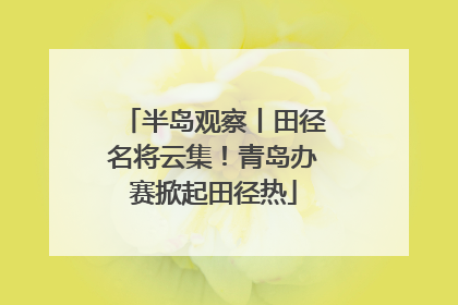 半岛观察丨田径名将云集！青岛办赛掀起田径热