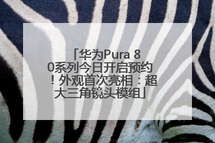 华为Pura 80系列今日开启预约！外观首次亮相：超大三角镜头模组