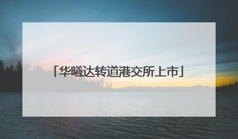 华曦达转道港交所上市