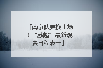 南京队更换主场！“苏超”最新观赛日程表→