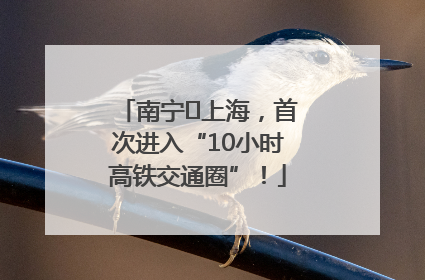 南宁⇌上海，首次进入“10小时高铁交通圈”！