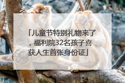 儿童节特别礼物来了，福利院32名孩子喜获人生首张身份证