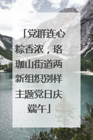 党群连心粽香浓,珞珈山街道两新组织别样主题党日庆端午