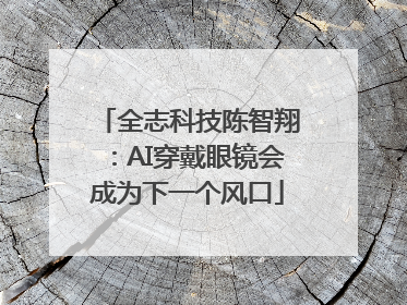 全志科技陈智翔：AI穿戴眼镜会成为下一个风口