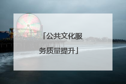 公共文化服务质量提升