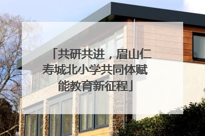 共研共进，眉山仁寿城北小学共同体赋能教育新征程