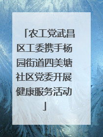 农工党武昌区工委携手杨园街道四美塘社区党委开展健康服务活动