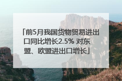 前5月我国货物贸易进出口同比增长2.5% 对东盟、欧盟进出口增长
