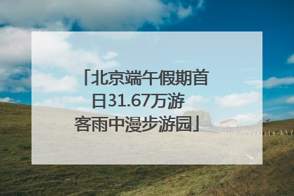 北京端午假期首日31.67万游客雨中漫步游园
