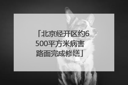 北京经开区约6500平方米病害路面完成修缮