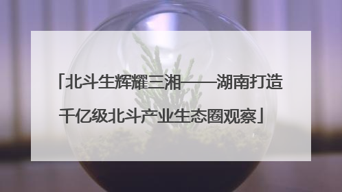 北斗生辉耀三湘——湖南打造千亿级北斗产业生态圈观察