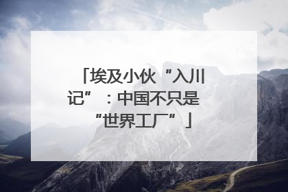 埃及小伙“入川记”：中国不只是“世界工厂”