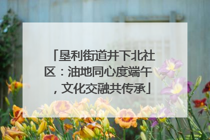 垦利街道井下北社区：油地同心度端午，文化交融共传承