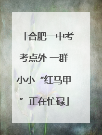 合肥一中考考点外 一群小小“红马甲”正在忙碌