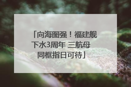 向海图强！福建舰下水3周年 三航母同框指日可待