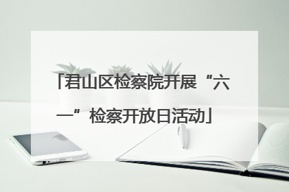 君山区检察院开展“六一”检察开放日活动
