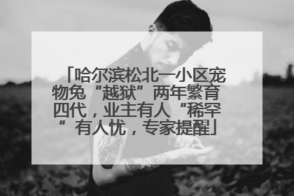 哈尔滨松北一小区宠物兔“越狱”两年繁育四代，业主有人“稀罕”有人忧，专家提醒