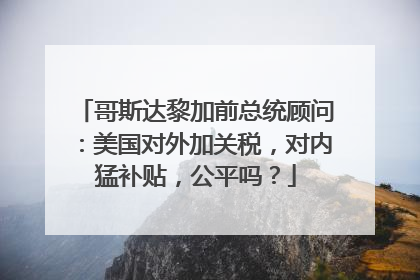 哥斯达黎加前总统顾问：美国对外加关税，对内猛补贴，公平吗？