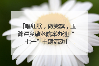唱红歌，做党旗，玉渊潭乡敬老院举办迎“七一”主题活动
