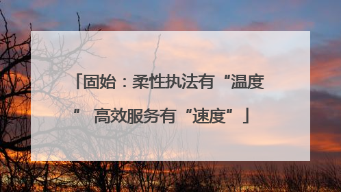 固始：柔性执法有“温度” 高效服务有“速度”