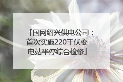 国网绍兴供电公司：首次实施220千伏变电站半停综合检修