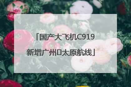国产大飞机C919新增广州⇌太原航线
