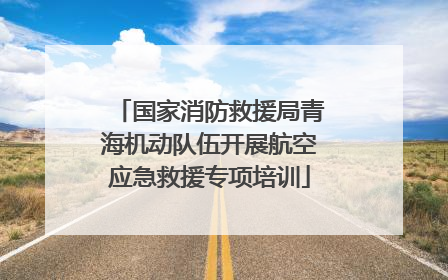 国家消防救援局青海机动队伍开展航空应急救援专项培训