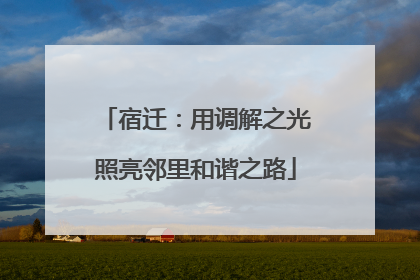 宿迁：用调解之光照亮邻里和谐之路