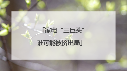 家电“三巨头”谁可能被挤出局