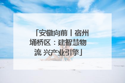 安徽向前丨宿州埇桥区：建智慧物流 兴产业引擎