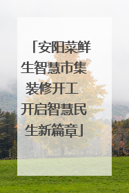 安阳菜鲜生智慧市集装修开工 开启智慧民生新篇章