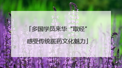 多国学员来华“取经” 感受传统医药文化魅力