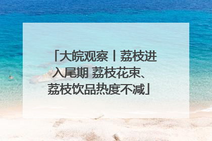 大皖观察丨荔枝进入尾期 荔枝花束、荔枝饮品热度不减