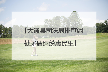 大通县司法局排查调处矛盾纠纷惠民生