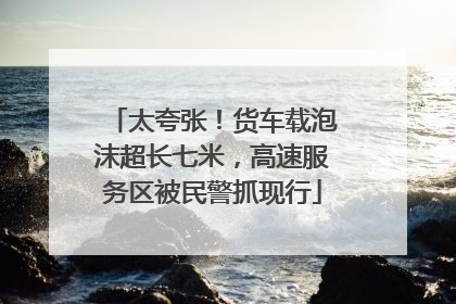 太夸张！货车载泡沫超长七米，高速服务区被民警抓现行