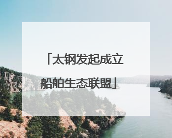 太钢发起成立船舶生态联盟