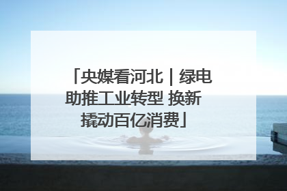 央媒看河北｜绿电助推工业转型 换新撬动百亿消费