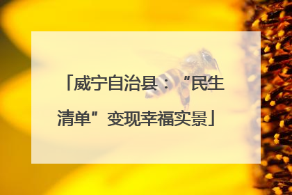 威宁自治县：“民生清单”变现幸福实景