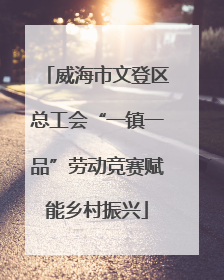 威海市文登区总工会“一镇一品”劳动竞赛赋能乡村振兴