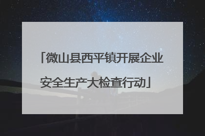 微山县西平镇开展企业安全生产大检查行动