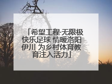 希望工程·无限极快乐足球 情暖洛阳伊川 为乡村体育教育注入活力
