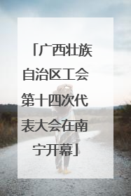 广西壮族自治区工会第十四次代表大会在南宁开幕
