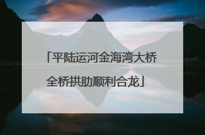 平陆运河金海湾大桥全桥拱肋顺利合龙