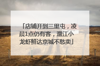 店铺开到三里屯，凌晨1点仍有客，潜江小龙虾鲜达京城不愁卖