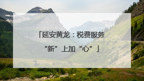 延安黄龙：税费服务“新”上加“心”