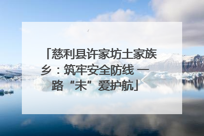 慈利县许家坊土家族乡：筑牢安全防线 一路“未”爱护航