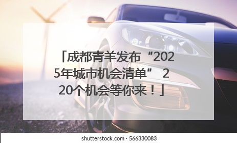 成都青羊发布“2025年城市机会清单” 220个机会等你来！